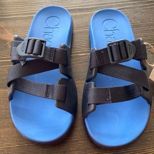 Chaco Big Kid's Chillos Slides - Active Blue